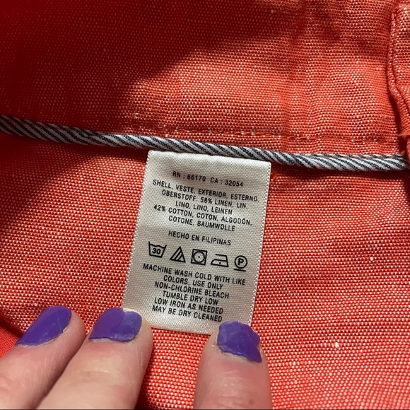 Daughters of the Liberation Orange Salmon Pink Casual Chino Preppy Shorts 4 - Picture 4 of 7